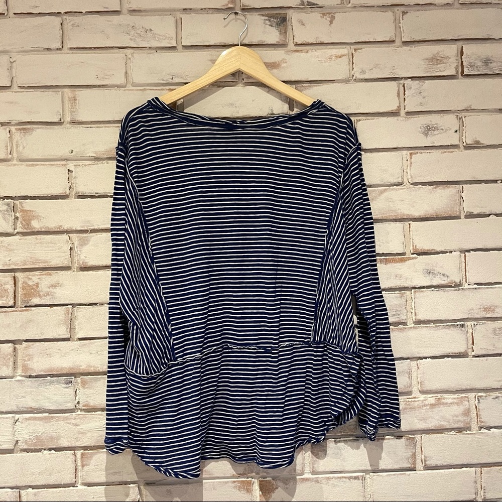 We the Free Hong Kong Henley blue white stripe - Picture 4 of 7